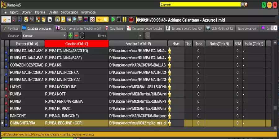 Karaoke5 reproductor de karaoke para MP3, MIDI, KFN, CDG y MP4